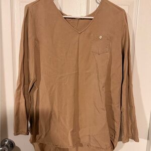 Women’s Tan V-Neck Shirt